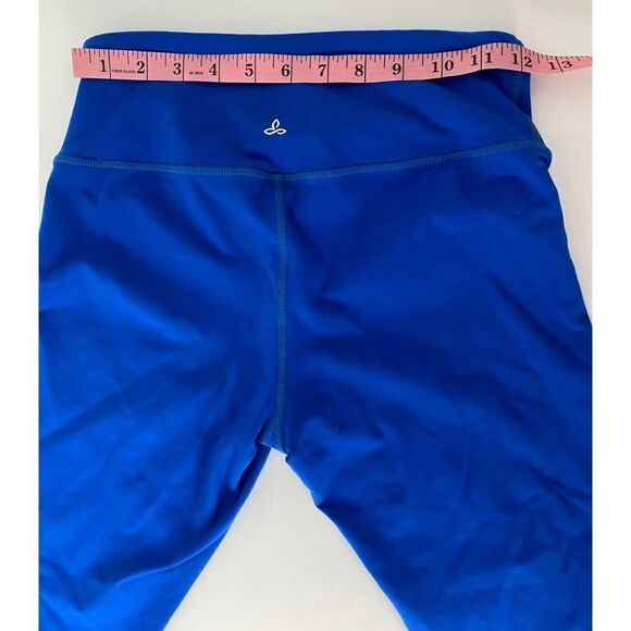 Prana Cropped Yoga Leggings Blue Hidden Key Pocket - Women's Size Small - Picture 4 of 8